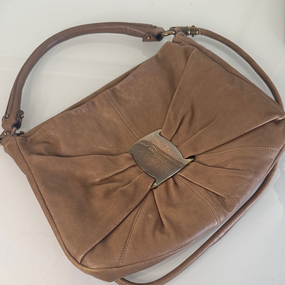 Salvatore Ferragamo Miss Vara Guisy Vintage Gancini Leather Hobo Bag - Picture 4 of 12